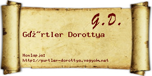 Gürtler Dorottya névjegykártya